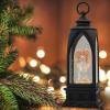 imageEldnacele 12 Christmas Snow Globe Lantern Snowman with Music ampamp Timer USB LinedBattery Operated Lighted Water Glittering Lantern for Christmas Festival Decoration Gifts  SnowmanAngel