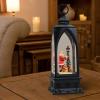 imageEldnacele 12 Christmas Snow Globe Lantern Snowman with Music ampamp Timer USB LinedBattery Operated Lighted Water Glittering Lantern for Christmas Festival Decoration Gifts  SnowmanSanta