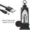 imageEldnacele 12 Christmas Snow Globe Lantern Snowman with Music ampamp Timer USB LinedBattery Operated Lighted Water Glittering Lantern for Christmas Festival Decoration Gifts  SnowmanSnowman