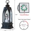 imageEldnacele 12 Christmas Snow Globe Lantern Snowman with Music ampamp Timer USB LinedBattery Operated Lighted Water Glittering Lantern for Christmas Festival Decoration Gifts  SnowmanSnowman