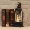 imageEldnacele 12 Christmas Snow Globe Lantern Snowman with Music ampamp Timer USB LinedBattery Operated Lighted Water Glittering Lantern for Christmas Festival Decoration Gifts  SnowmanSnowman