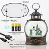 imageEldnacele Snow Globe Lighted Christmas Decorations Snowman Claus Singing Snow Globe Lantern with Swirling Glitter Holiday Party Gifts and DecorationsSnowman