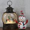 imageEldnacele Snow Globe Lighted Christmas Decorations Snowman Claus Singing Snow Globe Lantern with Swirling Glitter Holiday Party Gifts and DecorationsSnowman