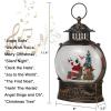 imageEldnacele Snow Globe Lighted Christmas Decorations Snowman Claus Singing Snow Globe Lantern with Swirling Glitter Holiday Party Gifts and DecorationsSanta