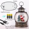 imageEldnacele Snow Globe Lighted Christmas Decorations Snowman Claus Singing Snow Globe Lantern with Swirling Glitter Holiday Party Gifts and DecorationsSanta