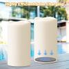 imageEldnacele Lage Solar Candles Outdoor Waterproof Rechargeable Solar Powered Flameless Flickering Dusk to Dawn White Plastic LED Pillar Candles for Lantern Garden Camping Holiday Decor 2Pcs D3H6White 36