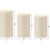 imageEldnacele Lage Solar Candles Outdoor Waterproof Rechargeable Solar Powered Flameless Flickering Dusk to Dawn White Plastic LED Pillar Candles for Lantern Garden Camping Holiday Decor 2Pcs D3H63 Pack White