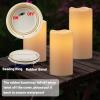 imageEldnacele Lage Solar Candles Outdoor Waterproof Rechargeable Solar Powered Flameless Flickering Dusk to Dawn White Plastic LED Pillar Candles for Lantern Garden Camping Holiday Decor 2Pcs D3H63 Pack White