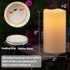 imageEldnacele Lage Solar Candles Outdoor Waterproof Rechargeable Solar Powered Flameless Flickering Dusk to Dawn White Plastic LED Pillar Candles for Lantern Garden Camping Holiday Decor 2Pcs D3H6White 36