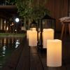 imageEldnacele Lage Solar Candles Outdoor Waterproof Rechargeable Solar Powered Flameless Flickering Dusk to Dawn White Plastic LED Pillar Candles for Lantern Garden Camping Holiday Decor 2Pcs D3H6White 35
