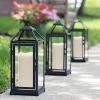 imageEldnacele Large Solar Flameless Flickering Candles Outdoor Waterproof Solar Powered Dusk to Dawn White Plastic LED Pillar Candles Garden Camping Lanterns Wedding Indoor Decor 2Pcs4quot D14quot H2 Pack Solar 4 x 810