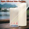 imageEldnacele Large Solar Flameless Flickering Candles Outdoor Waterproof Solar Powered Dusk to Dawn White Plastic LED Pillar Candles Garden Camping Lanterns Wedding Indoor Decor 2Pcs4quot D14quot H2 Pack Solar 4 x 8
