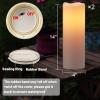 imageEldnacele Large Solar Flameless Flickering Candles Outdoor Waterproof Solar Powered Dusk to Dawn White Plastic LED Pillar Candles Garden Camping Lanterns Wedding Indoor Decor 2Pcs4quot D14quot HWhite 414