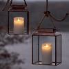 imageEldnacele Waterproof Flameless Flickering Candles with 6 Hours Timer Indoor Outdoor White LED Plastic Battery Operated Pillar Candles Pack of 4 Wedding Dinner Home Decor D3x H4 5 6 83 Pack White