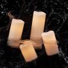 imageEldnacele Waterproof Flameless Flickering Candles with 6 Hours Timer Indoor Outdoor White LED Plastic Battery Operated Pillar Candles Pack of 4 Wedding Dinner Home Decor D3x H4 5 6 84 Pack White