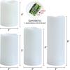 imageEldnacele Waterproof Flameless Flickering Candles with 6 Hours Timer Indoor Outdoor White LED Plastic Battery Operated Pillar Candles Pack of 4 Wedding Dinner Home Decor D3x H4 5 6 84 Pack White