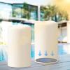 imageEldnacele Lage Solar Candles Outdoor Waterproof Rechargeable Solar Powered Flameless Flickering Dusk to Dawn White Plastic LED Pillar Candles for Lantern Garden Camping Holiday Decor 2Pcs D3H6White 35