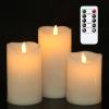 imageEldnacele Waterproof Flameless Flickering Candles with 6 Hours Timer Indoor Outdoor White LED Plastic Battery Operated Pillar Candles Pack of 4 Wedding Dinner Home Decor D3x H4 5 6 83 Pack White
