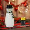 imageEldnacele Christmas Snowman Flameless Flickering Candles with 6 Hour Timer Hand Carved Broom Snowman Battery Operated Real Wax LED Pillar Candles for Dinner Home Indoor Holiday Decor Xmas Gift5Snowman