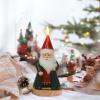 imageEldnacele Christmas Snowman Flameless Flickering Candles with 6 Hour Timer Hand Carved Broom Snowman Battery Operated Real Wax LED Pillar Candles for Dinner Home Indoor Holiday Decor Xmas Gift2Santa Claus
