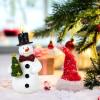 imageEldnacele Christmas Snowman Flameless Flickering Candles with 6 Hour Timer Hand Carved Broom Snowman Battery Operated Real Wax LED Pillar Candles for Dinner Home Indoor Holiday Decor Xmas Gift5 Christmas Tree Snowman