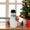 imageEldnacele Christmas Snowman Flameless Flickering Candles with 6 Hour Timer Hand Carved Broom Snowman Battery Operated Real Wax LED Pillar Candles for Dinner Home Indoor Holiday Decor Xmas Gift5Snowman