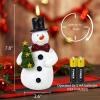 imageEldnacele Christmas Snowman Flameless Flickering Candles with 6 Hour Timer Hand Carved Broom Snowman Battery Operated Real Wax LED Pillar Candles for Dinner Home Indoor Holiday Decor Xmas Gift5 Christmas Tree Snowman
