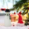 imageEldnacele Christmas Snowman Flameless Flickering Candles with 6 Hour Timer Hand Carved Broom Snowman Battery Operated Real Wax LED Pillar Candles for Dinner Home Indoor Holiday Decor Xmas Gift5Snowman