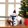 imageEldnacele Christmas Snowman Flameless Flickering Candles with 6 Hour Timer Hand Carved Broom Snowman Battery Operated Real Wax LED Pillar Candles for Dinner Home Indoor Holiday Decor Xmas Gift5Small Red Hat Snowman