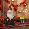 imageEldnacele Christmas Snowman Flameless Flickering Candles with 6 Hour Timer Hand Carved Broom Snowman Battery Operated Real Wax LED Pillar Candles for Dinner Home Indoor Holiday Decor Xmas Gift2Santa Claus