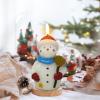 imageEldnacele Christmas Snowman Flameless Flickering Candles with 6 Hour Timer Hand Carved Broom Snowman Battery Operated Real Wax LED Pillar Candles for Dinner Home Indoor Holiday Decor Xmas Gift2Broom Snowman