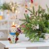imageEldnacele Christmas Snowman Flameless Flickering Candles with 6 Hour Timer Hand Carved Broom Snowman Battery Operated Real Wax LED Pillar Candles for Dinner Home Indoor Holiday Decor Xmas Gift2Broom Snowman