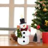 imageEldnacele Christmas Snowman Flameless Flickering Candles with 6 Hour Timer Hand Carved Broom Snowman Battery Operated Real Wax LED Pillar Candles for Dinner Home Indoor Holiday Decor Xmas Gift5 Christmas Tree Snowman