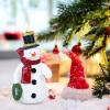 imageEldnacele Christmas Snowman Flameless Flickering Candles with 6 Hour Timer Hand Carved Broom Snowman Battery Operated Real Wax LED Pillar Candles for Dinner Home Indoor Holiday Decor Xmas Gift5Red Scarf Snowman