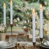 imageEldnacele Flameless Flickering Taper Candles with Remote and Timer Battery Operated 3D Wick Real Wax LED Window Candles Ivory Set of 6 Dinner Fireplace Indoor Home Holiday DecorD078H9642White 6 Pack