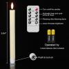 imageEldnacele Flameless Flickering Taper Candles with Remote and Timer Battery Operated 3D Wick Real Wax LED Window Candles Ivory Set of 6 Dinner Fireplace Indoor Home Holiday DecorD078H9643Ivory 3 Pack