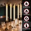 imageEldnacele Flameless Flickering Taper Candles with Remote and Timer Battery Operated 3D Wick Real Wax LED Window Candles Ivory Set of 6 Dinner Fireplace Indoor Home Holiday DecorD078H9641Ivory 6 Pack