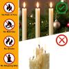 imageEldnacele Flameless Flickering Taper Candles with Remote and Timer Battery Operated 3D Wick Real Wax LED Window Candles Ivory Set of 6 Dinner Fireplace Indoor Home Holiday DecorD078H9643Ivory 3 Pack