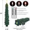 imageEldnacele Flameless Window Taper Candles with Remote and Timer Battery Operated Included Flickering Candles Removable Candlesticks and Suction Cups Included Christmas Holiday Decor6PcsIvory1Christmas Tree Taper Candles