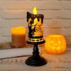 imageEldnacele Halloween Snow Globe Candles Lighted Lamp Battery Operated Spinning Water Glittering Tornado Flameless Candles Table Centerpiece for Halloween Decoration IndoorGhost2Bats