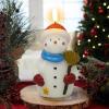 imageEldnacele Christmas Snowman Flameless Flickering Candles with 6 Hour Timer Hand Carved Broom Snowman Battery Operated Real Wax LED Pillar Candles for Dinner Home Indoor Holiday Decor Xmas Gift2Broom Snowman