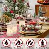 imageEldnacele Christmas Candy Cane Stripe Flameless Candles with Remote and Timer Battery Operated 3D Wick Flickering Real Wax Stripe Glitter Pillar LED Candles Holiday Xmas Decor 3Pcs D3H45quot6quot3Snowflake Decal