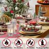 imageEldnacele Christmas Candy Cane Stripe Flameless Candles with Remote and Timer Battery Operated 3D Wick Flickering Real Wax Stripe Glitter Pillar LED Candles Holiday Xmas Decor 3Pcs D3H45quot6quot4Silver Deer Decal