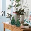 imageEldnacele Christmas Flameless Candles with 6 Hour Timer Battery Operated Hand Painted Pine Cone Real Wax 3D Wick Flickering LED Pillar Candles for Dinner Indoor Holiday Xmas Decor2Pcs D3H573Christmas Tree Timer