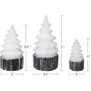 imageEldnacele Christmas Flameless Candles with 6 Hour Timer Battery Operated Hand Painted Pine Cone Real Wax 3D Wick Flickering LED Pillar Candles for Dinner Indoor Holiday Xmas Decor2Pcs D3H575White Tree Shaped