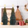 imageEldnacele Christmas Flameless Candles with 6 Hour Timer Battery Operated Hand Painted Pine Cone Real Wax 3D Wick Flickering LED Pillar Candles for Dinner Indoor Holiday Xmas Decor2Pcs D3H573Christmas Tree