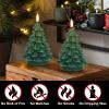 imageEldnacele Christmas Flameless Candles with 6 Hour Timer Battery Operated Hand Painted Pine Cone Real Wax 3D Wick Flickering LED Pillar Candles for Dinner Indoor Holiday Xmas Decor2Pcs D3H573Christmas Tree Timer