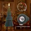 imageEldnacele Christmas Flameless Candles with 6 Hour Timer Battery Operated Hand Painted Pine Cone Real Wax 3D Wick Flickering LED Pillar Candles for Dinner Indoor Holiday Xmas Decor2Pcs D3H573Christmas Tree