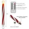 imageEldnacele Flameless Flickering Taper Candles with Remote and Timer Battery Operated Spiral Window Real Wax Candles Red LED Candlesticks for Dinner Home Indoor Holiday Decor2pcs D078H9752Candy Cane Stripe Candles