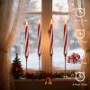 imageEldnacele Flameless Flickering Taper Candles with Remote and Timer Battery Operated Spiral Window Real Wax Candles Red LED Candlesticks for Dinner Home Indoor Holiday Decor2pcs D078H9752Candy Cane Stripe Candles